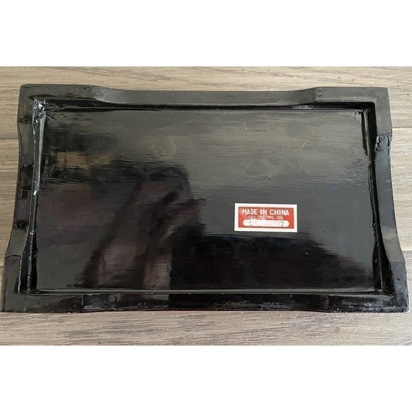 EUC, Vintage Chinese Lacquer Redwood Floral Jewelry Box - Picture 4 of 5